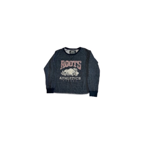 Roots Canada Black and White Cotton Sweatshirt - Women’s Size Medium - Picture 1 of 10